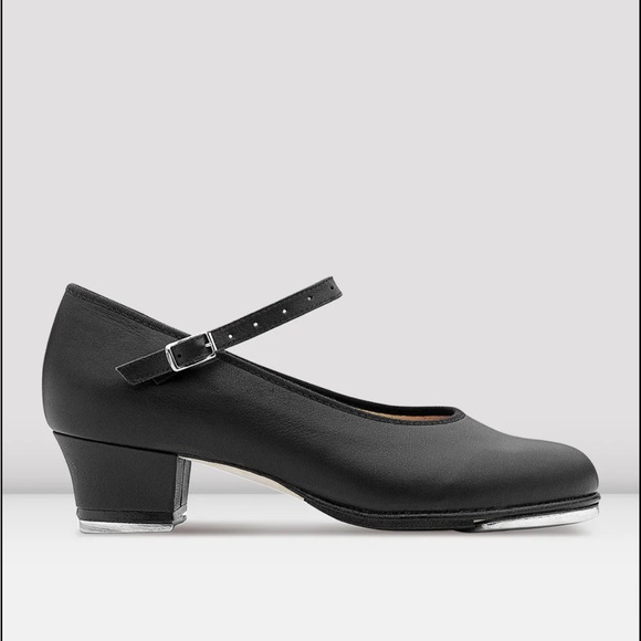 Bloch Shoes - Bloch Matte Black Leather Mary Jane Tap Shoes EUC Size 9 1/2